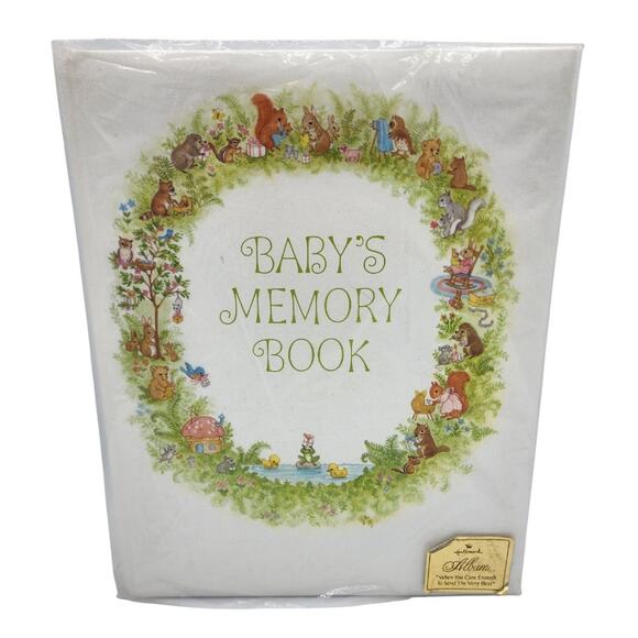 Vintage 1980 Hallmark Baby's Memory Book Favorite Nursery Rhymes Woodland Animal - Picture 1 of 13